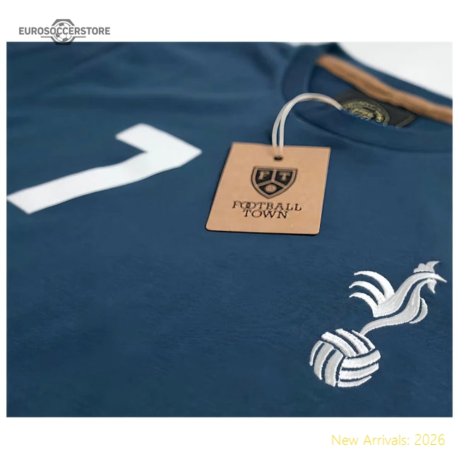 The Cockerel 7 Blue Retro Tee-Football Jersey Hub
