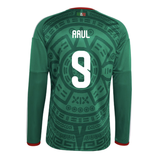 2026-2027 Mexico Long Sleeve Home Shirt (Raul 9)-Football Jersey Hub