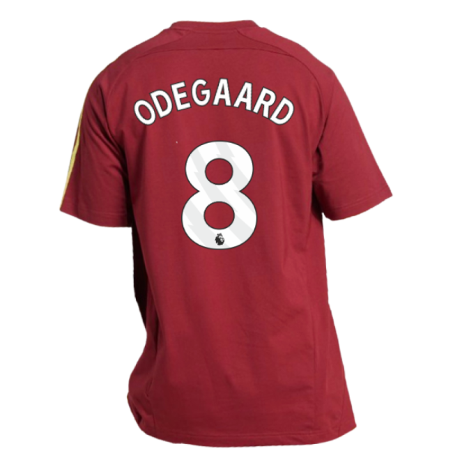 2025-2026 Arsenal UBP Tee (Noble Maroon) (Odegaard 8)-Football Jersey Hub