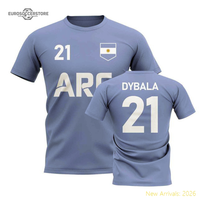 Paulo Dybala Country Code Hero T-Shirt (Sky)-Football Jersey Hub