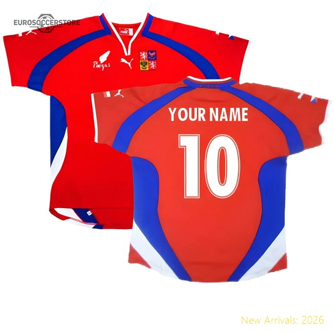 Czech Republic 2000-02 Home Shirt ((Very Good) XL) (Your Name)-Football Jersey Hub