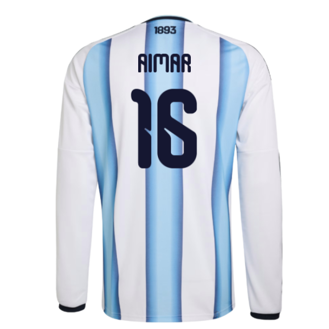 2026-2027 Argentina Long Sleeve Home Shirt (Aimar 16)-Football Jersey Hub