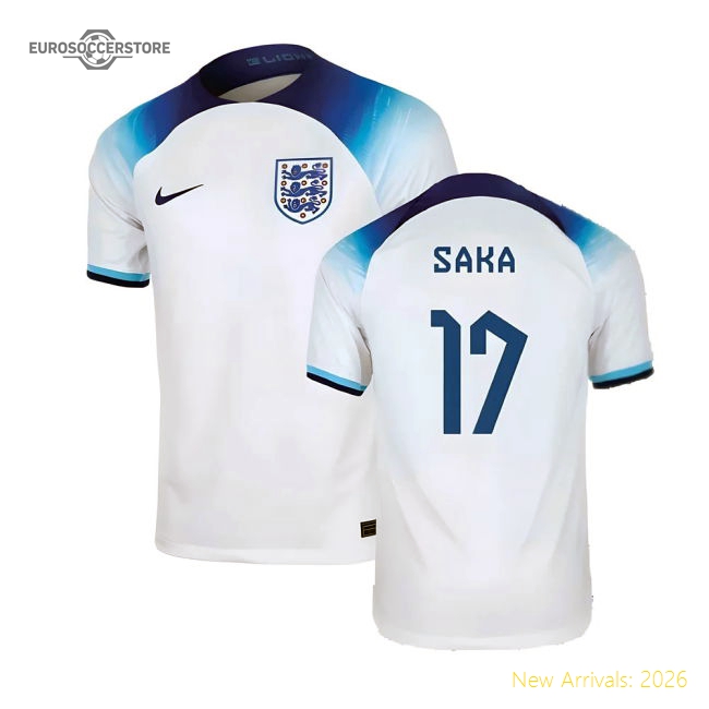 2022-2023 England Home Shirt (Saka 17)-Football Jersey Hub