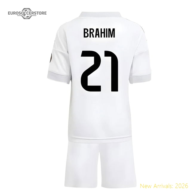 2025-2026 Real Madrid Home Mini Kit (Brahim 21)-Football Jersey Hub