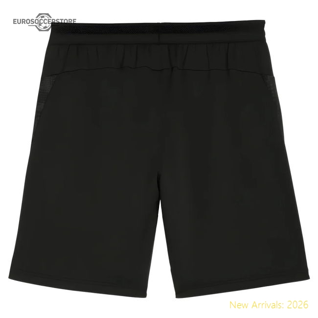 2025-2026 AC Milan Training Shorts w/pockets (Black)-Football Jersey Hub