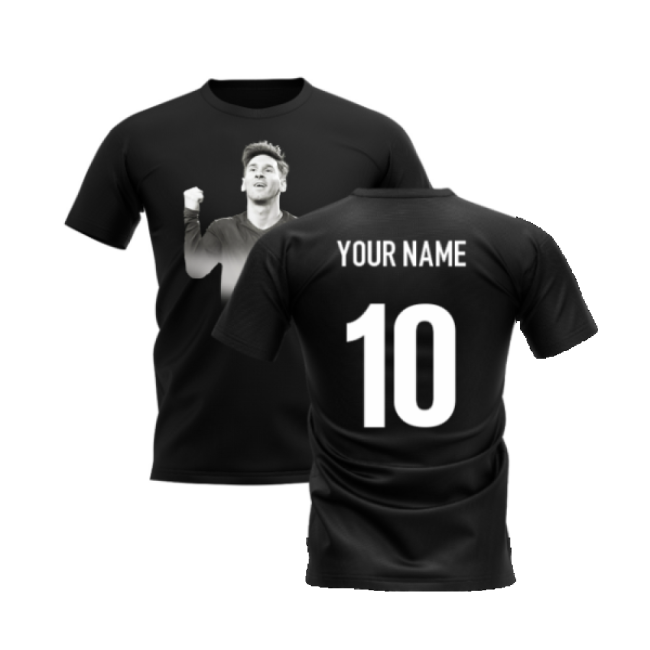 Lionel Messi Legend T-Shirt (Black) (Your Name)-Football Jersey Hub