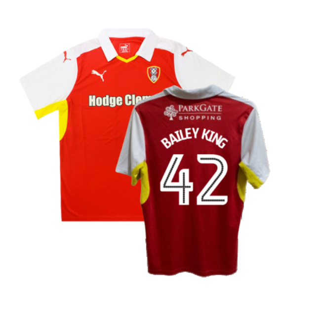 Rotherham 2016-17 Home Shirt ((Good) XL) (Bailey King 42)-Football Jersey Hub