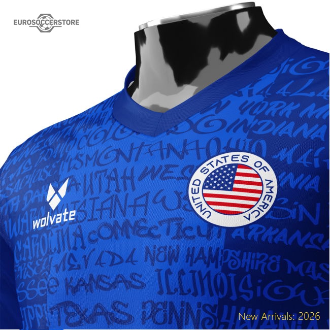 USA Heritage Football Jersey Blue (Wolvate) Adult Short Sleeve-Football Jersey Hub