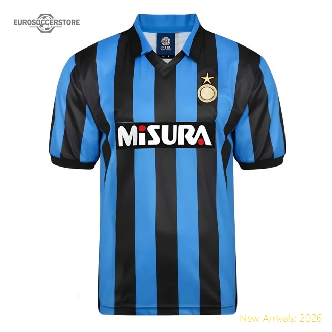 Score Draw Internazionale 1990 Retro Football Shirt-Football Jersey Hub