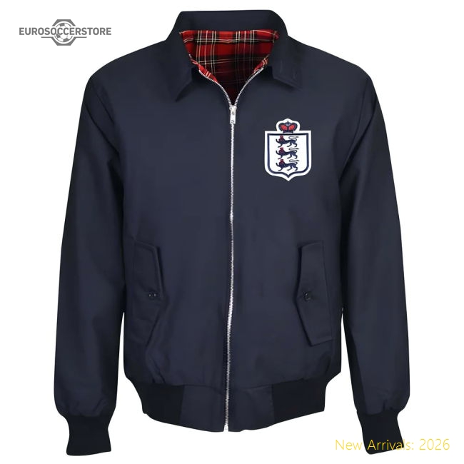 England Navy Harrington Jacket-Football Jersey Hub