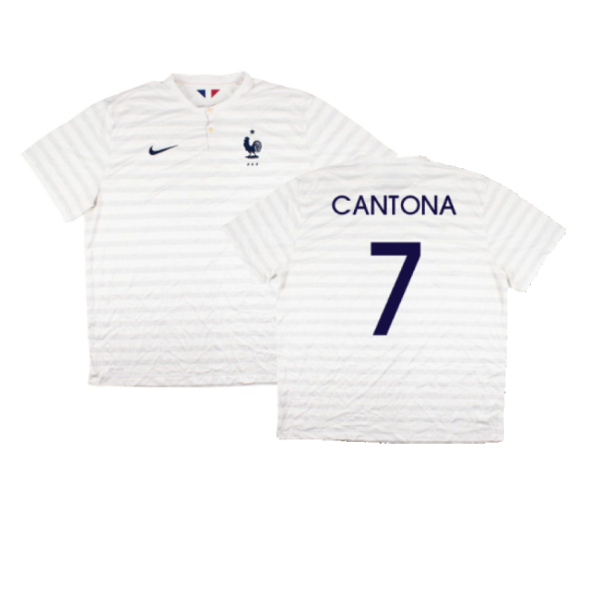 France 2014-15 Away Shirt ((Very Good) XXL) (Cantona 7)-Football Jersey Hub