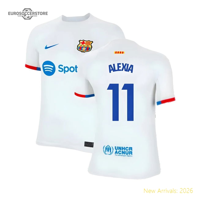 2023-2024 Barcelona Away Shirt (Kids) (Alexia 11)-Football Jersey Hub