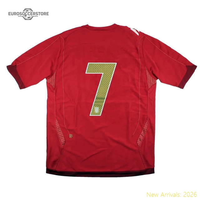 England 2006-08 Away Shirt (M) #7 (Excellent)-Football Jersey Hub
