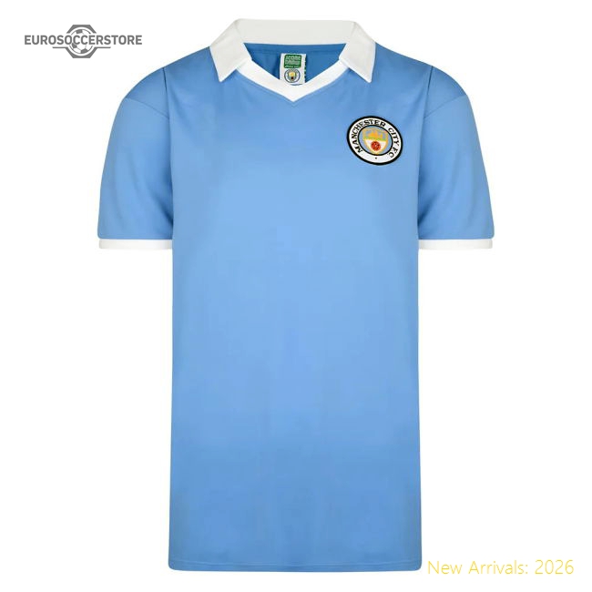 Score Draw Manchester City 1978 Retro Football Shirt-Football Jersey Hub