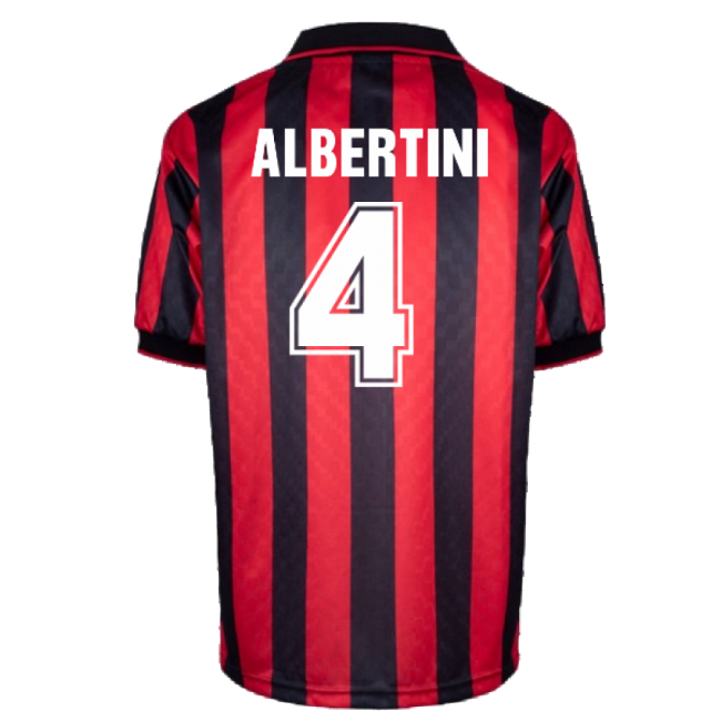 AC Milan 1996 Home Retro Shirt (Albertini 4)-Football Jersey Hub
