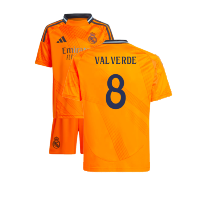 2024-2025 Real Madrid Away Mini Kit (Valverde 8)-Football Jersey Hub