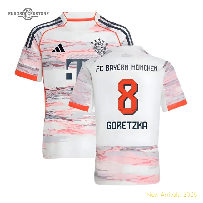 2025-2026 Bayern Munich Away Shirt (Kids) (Goretzka 8)-Football Jersey Hub