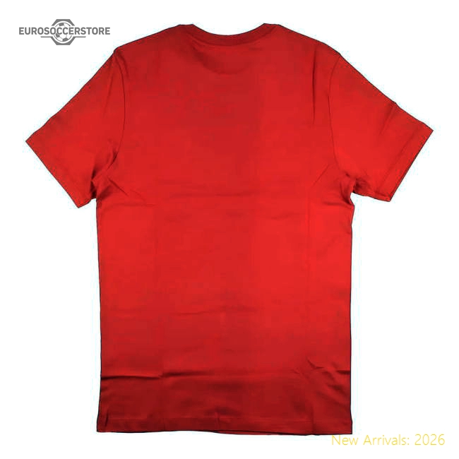 2022-2023 England World Cup Crest Tee (Red)-Football Jersey Hub