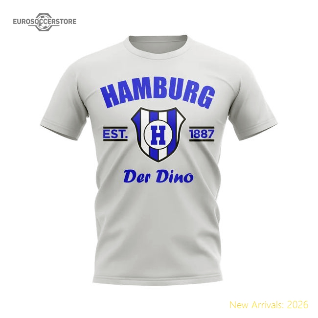 Hamburg Established Football T-Shirt (White)-Football Jersey Hub