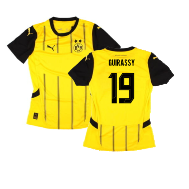 2024-2025 Borussia Dortmund Home Shirt (Ladies) (Guirassy 19)-Football Jersey Hub