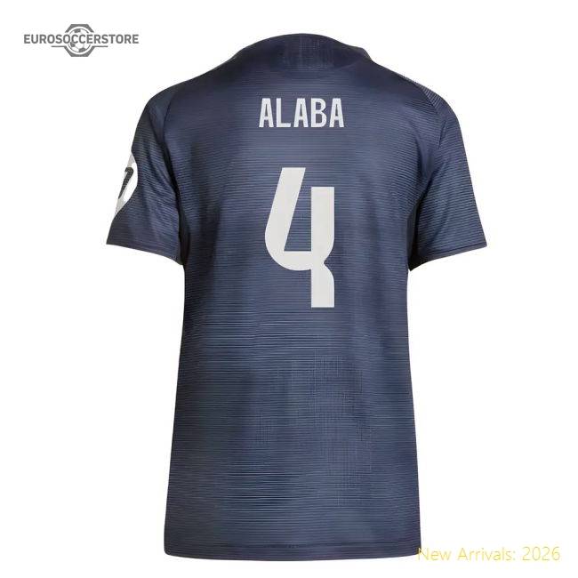 2025-2026 Real Madrid Authentic Away Shirt (Ladies) (Alaba 4)-Football Jersey Hub