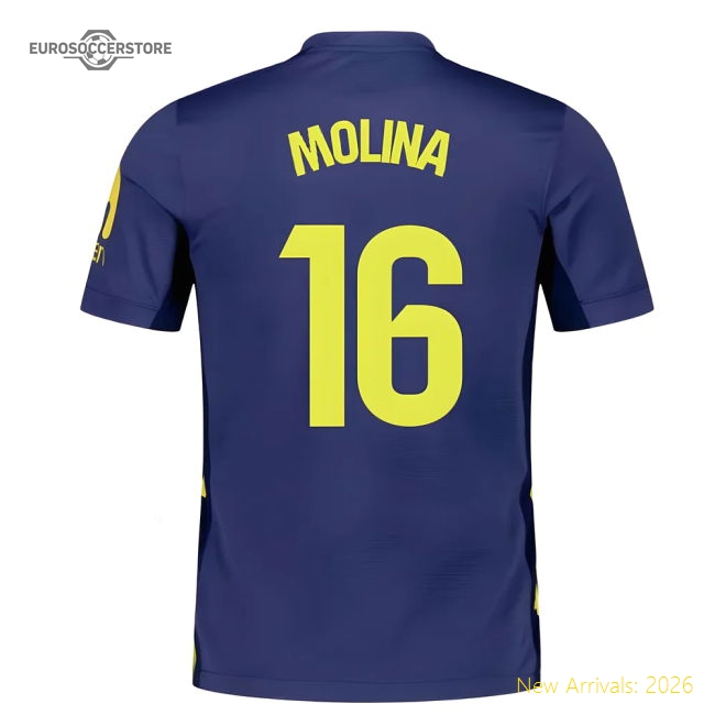 2025-2026 Atletico Madrid Away Shirt (Molina 16)-Football Jersey Hub