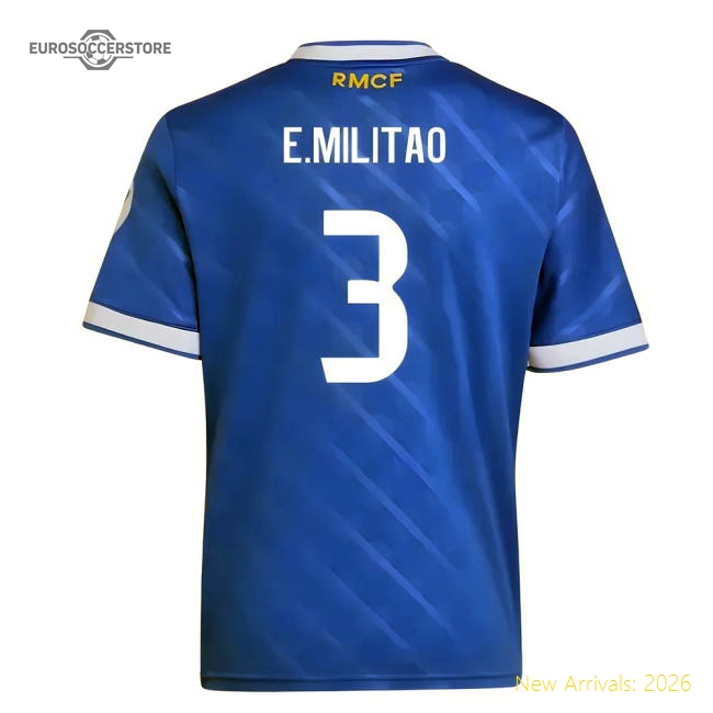 2025-2026 Real Madrid Third Shirt (Kids) (E.Militao 3)-Football Jersey Hub
