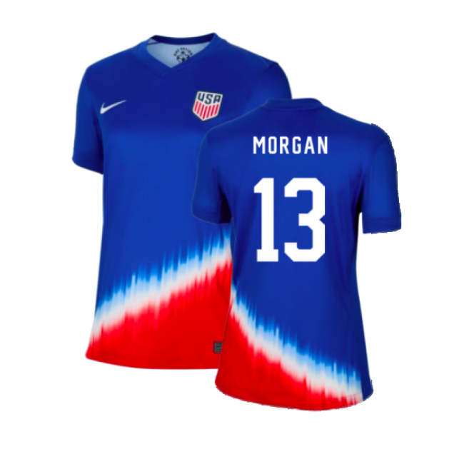 2024-2025 USA United States Away Shirt (Ladies) (Morgan 13)-Football Jersey Hub