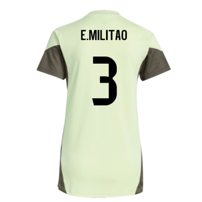 2025-2026 Real Madrid Training Jersey (Almost Lime) - Womens (E.Militao 3)-Football Jersey Hub