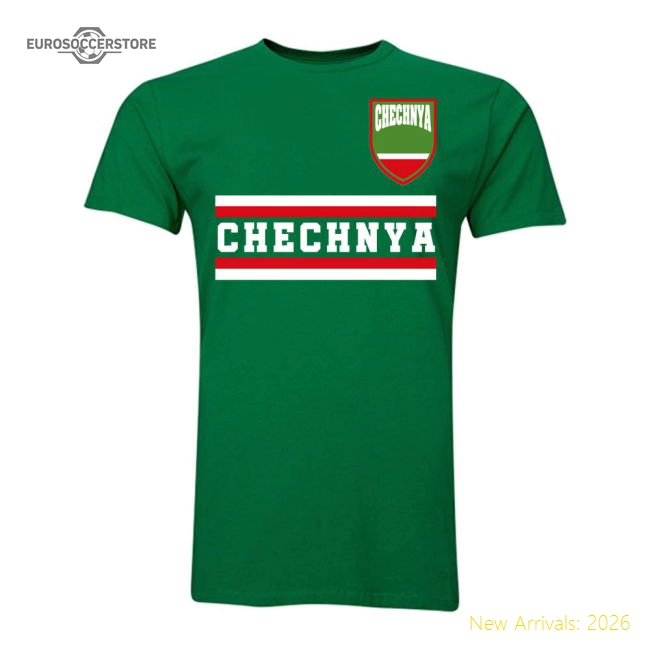 Chechnya Core Football Country T-Shirt (Green)-Football Jersey Hub