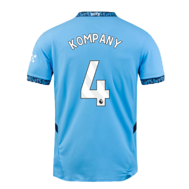 2024-2025 Man City Home Authentic Shirt (Kompany 4)-Football Jersey Hub