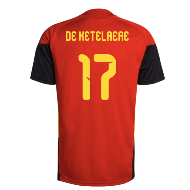 2026-2027 Belgium Training Jersey (Red) (De Ketelaere 17)-Football Jersey Hub