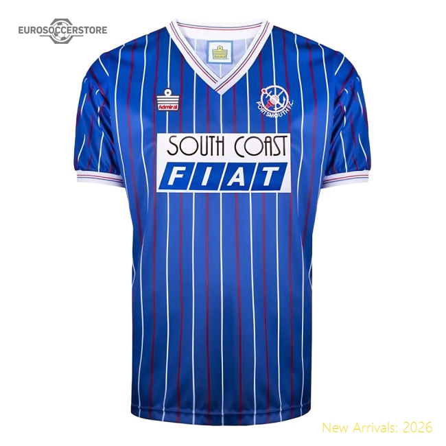 Portsmouth 1988 Admiral Retro Football Shirt-Football Jersey Hub