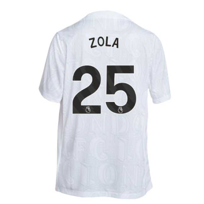 2025-2026 Chelsea Academy Pro Pre-Match Football Top (White) (Zola 25)-Football Jersey Hub