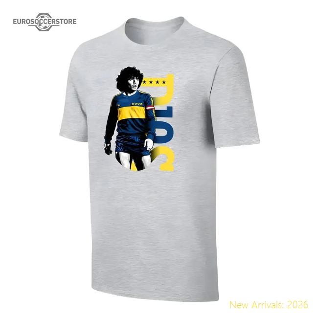 Boca D10S 21 t-shirt, grey-Football Jersey Hub