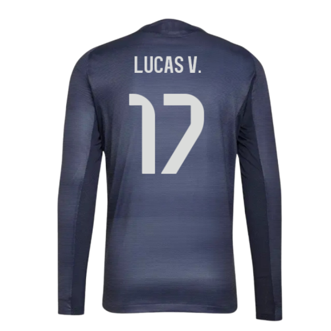 2025-2026 Real Madrid Authentic Long Sleeve Away Shirt (Lucas V. 17)-Football Jersey Hub