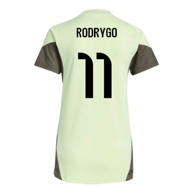 2025-2026 Real Madrid Training Jersey (Almost Lime) - Womens (Rodrygo 11)-Football Jersey Hub