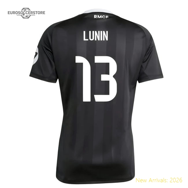 2025-2026 Real Madrid Third Goalkeeper Shirt (Black) (Lunin 13)-Football Jersey Hub