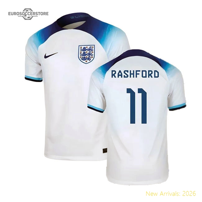 2022-2023 England Home Shirt (Rashford 11)-Football Jersey Hub