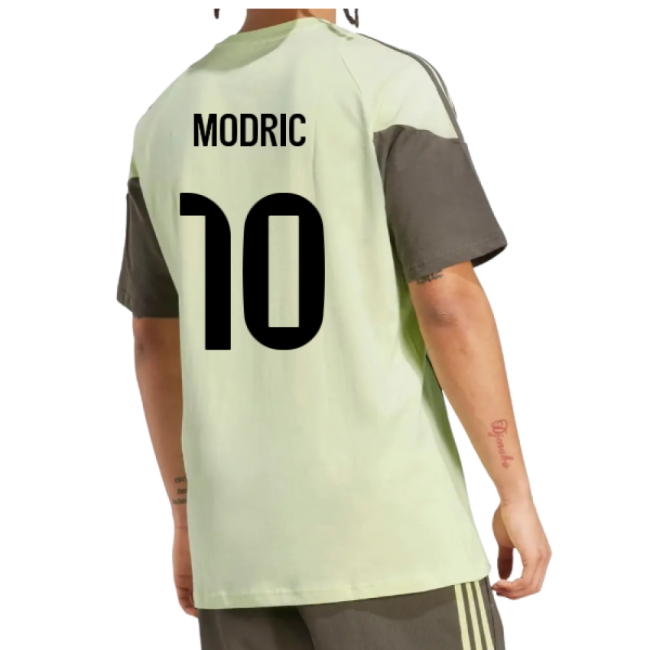 2025-2026 Real Madrid Training Tee (Almost Lime) (Modric 10)-Football Jersey Hub