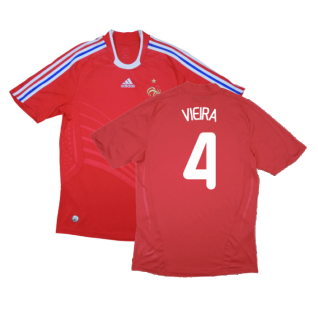 France 2008-10 Away Shirt ((Excellent) XL) (Vieira 4)-Football Jersey Hub
