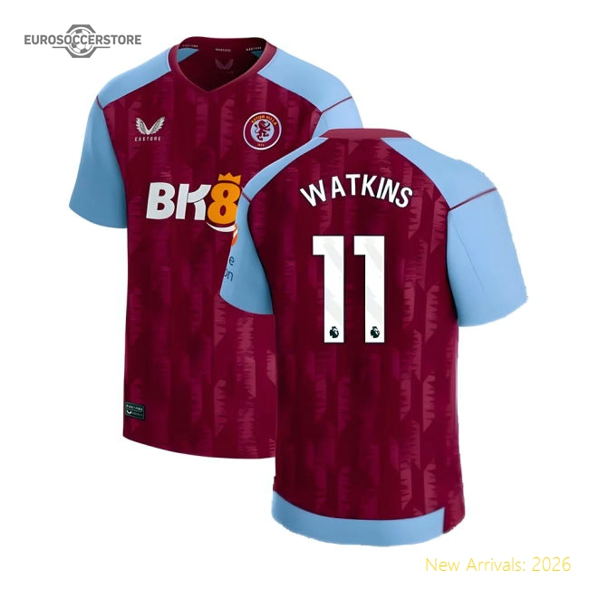 2023-2024 Aston Villa Home Shirt (Watkins 11)-Football Jersey Hub