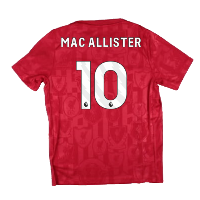 2024-2025 Liverpool Academy Pre-Match Shirt (Red) - Kids (Mac Allister 10)-Football Jersey Hub