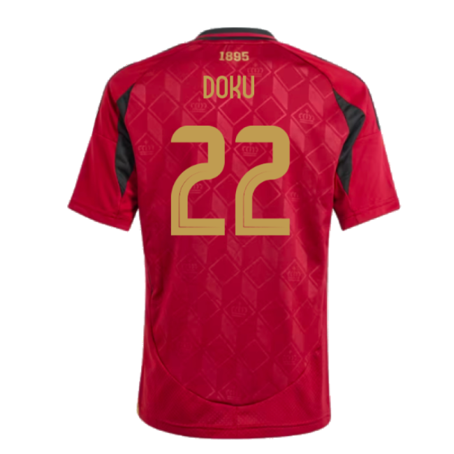2024-2025 Belgium Home Shirt (Kids) (Doku 22)-Football Jersey Hub