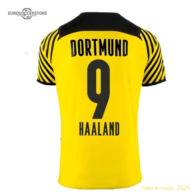 2021-2022 Borussia Dortmund Home Shirt (Kids) (HAALAND 9)-Football Jersey Hub