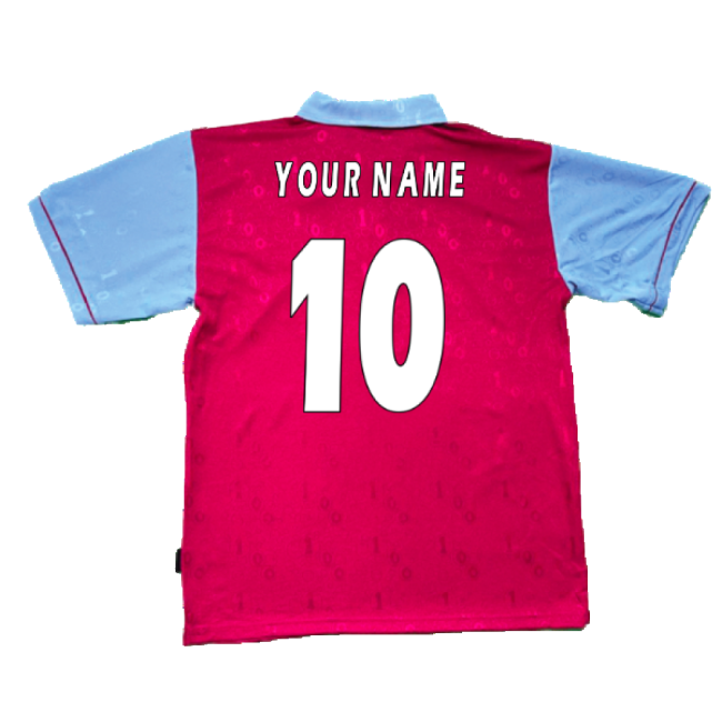 1995-1996 West Ham Centenary Pony Home Shirt (Your Name)-Football Jersey Hub