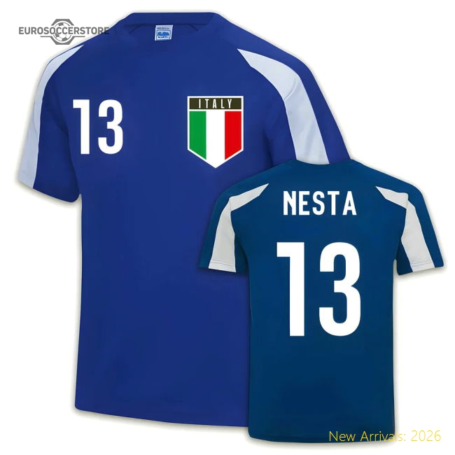 Italy Sports Training Jersey (Alessandro Nesta 13)-Football Jersey Hub
