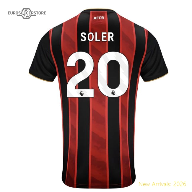 2025-2026 Bournemouth Home Shirt (Soler 20)-Football Jersey Hub
