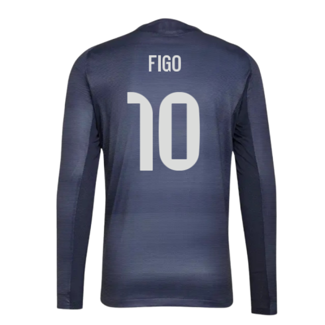 2025-2026 Real Madrid Authentic Long Sleeve Away Shirt (Figo 10)-Football Jersey Hub