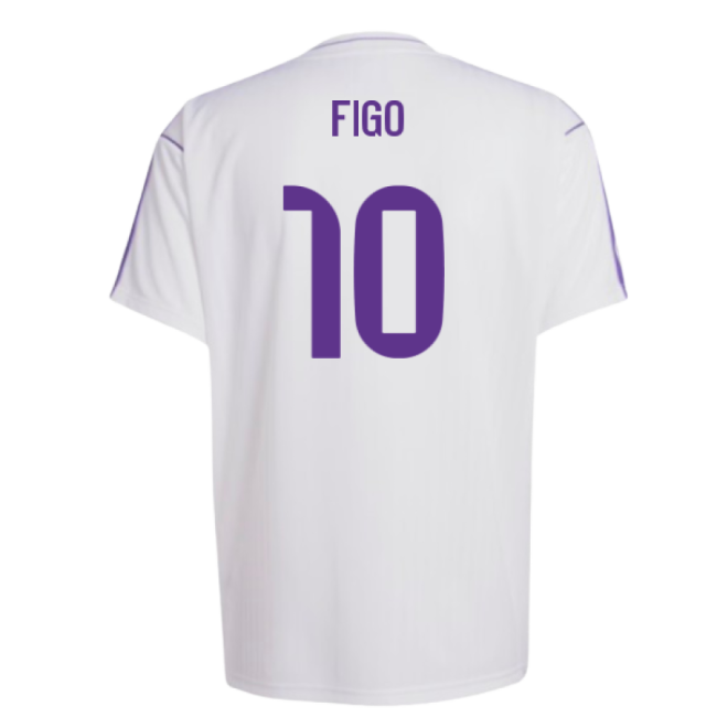 Real Madrid Terrace Icons Shirt (White) (Figo 10)-Football Jersey Hub